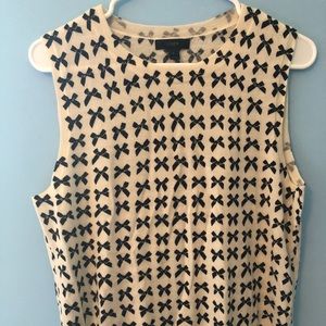 NWOT J*Crew bow sleeveless sweater Size L